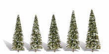 WOODLAND SCENICS 2IN - 3 1/2IN SNOW DUSTED 5/PK