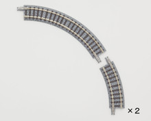 TOMIX N CURVE TRACK 4-1/16" RADIUS, 2 EACH 30 & 60° SECTIONS