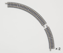 TOMIX N CURVE TRACK 5-1/2" RADIUS, 2 EACH 30 & 60° SECTIONS