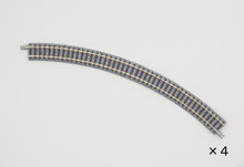 TOMIX N CURVE TRACK 11" 280MM RADIUS, 45° (4)