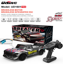 1:16 2.4G Brushless High Speed Car, 3 Speed mode, Adjustable Electronic stability control, Drift & circuit tyres included