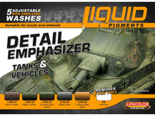 Lifecolor Liquid Pigments Tanks & Vehicles (5 Wash Set)