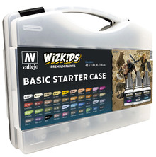 Vallejo Wizkids Basic Starter Case Acrylic Paint Set (40 Colour Set)