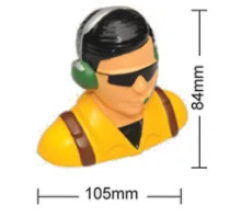 Phoenix Model Painted 1/6 Scale Civillian Pilot Shoulder Bust W/ Headset &