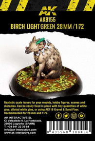 AK Interactive Dioramas: Birch Light Green Leaves - 28 mm. 1/72 (Bag 7g)