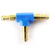 Festo Internal Brass T Connector - Suit 3mm Tube OD (Pair)