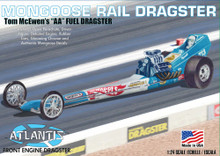Atlantis 1/24 Tom McEwen Mongoose Front Engine Rail Dragster Plastic Model Kit