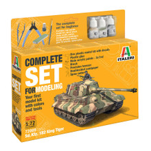 ITALERI COMPLETE SET FOR MODELLING KING TIGER 1:72