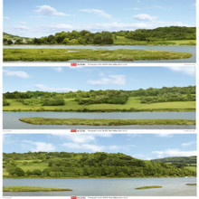 PECO RIVER VALLEY SCENIC BACKGROUND - 3 SHEETS