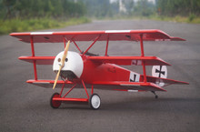 Fokker Dr.I 120 size EP-GP ( 1,85m wingspan ) Red-Baron version - 1/4.2 Scale