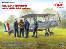 ICM 1/32 DH. 82A Tiger Moth with WWII RAF cadets Plastic Model Kit