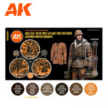 AK Interactive Figure Series: Oak Leaf Autumn-Winter Acrylic Paint Set 3rd Generation