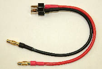 DEANS PLUG CHARGER LEAD W/ 4MM BULLET CONNECTOR