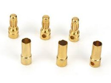 GOLD PLATED 4mm BULLET TYPE CONNECTOR (MALE & FEMALE) X3