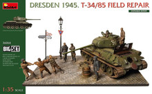 MiniArt 1/35 Dresden 1945. T-34/85 Field Repair. Big Set Plastic Model Kit