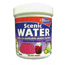 125ml A re-meltable one part resin that pours, flows and sets as you want it. Best suited for small liquid projects eg. simulating drinks, or water in sinks and baths, bubbles, and many food items including jellies. Melts at around 60˚C.