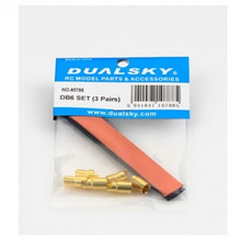 Dualsky 6mm bullet connectors (3 pairs) w/heatshrink