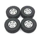 Metal Upgrade SILVER Wheel Hub Tires for 1/12 MN82 LC79 MN78/ WPL C14 C24 1/16