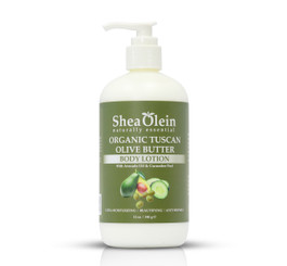 Organic Tuscan Olive Butter Body Lotion with Avocado Oil & Cucumber Peel