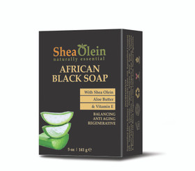 SheaOlein African Black Soap With Shea Olein Aloe Butter & Vitamin E