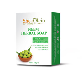 Neem Herbal Soap with Peppermint, Sage & Lemon Peel
