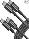 USB C to USB C Cable 2 pack (Black)