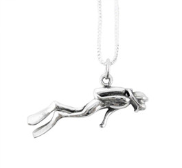 Sterling Silver Diver Necklace