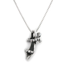 Sterling Silver Strappy Sandals Chain Necklace