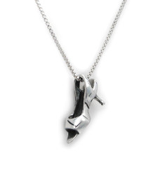 Sterling Silver Open Toe and Back Charm Necklace