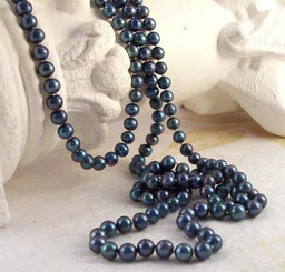 Cultured Freshwater Pearl "Endless" Peacock Necklace, 48"