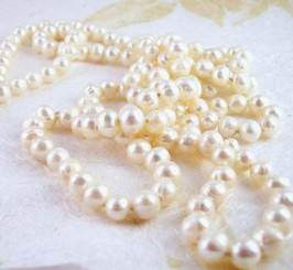 Cultured Freshwater Pearl "Endless" White Necklace, 48"