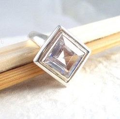 Sterling Silver Square Cocktail Ring