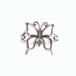 Sterling Silver Butterfly Open Wings Ring