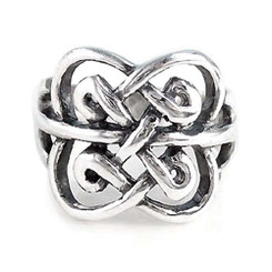 Sterling Silver Clover Celtic Knot Ring