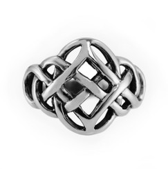 Sterling Silver Oval Center Celtic Knot Ring