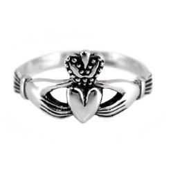 Sterling Silver Claddagh Friendship Ring