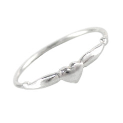 Sterling Silver Sweet Dainty Heart Ring Sized Toe Ring Finger Ring Midi Ring