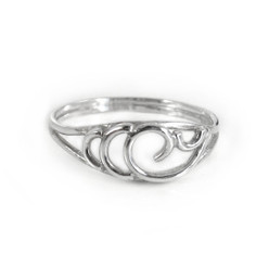Sterling Silver Wave Swirl Ring