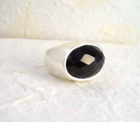 Sterling Silver Crystal Cocktail Ring