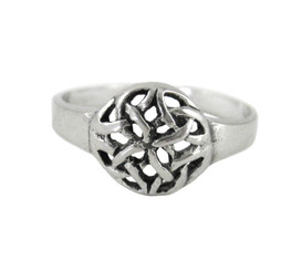 Sterling Silver Circle Celtic Knot Adjustable Toe Ring