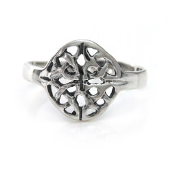 Sterling Silver Circle Celtic Weave Adjustable Toe Ring