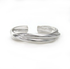 Sterling Silver Overlapping Bands Adjustable Toe Ring