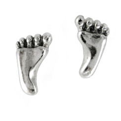 Sterling Silver Barefoot Post Stud Earrings