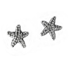 Sterling Silver Starfish Sea Star Post Stud Earrings