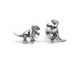 Sterling Silver Dinosaur Abrictosaurus Stud Post Earrings