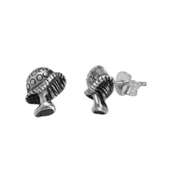 Sterling Silver Mushroom Stud Post Earring