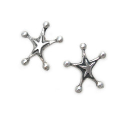 Sterling Silver Whimsical Goodnight Stars Stud Post Earrings