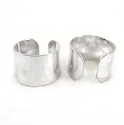Sterling Silver High Polished Band Cuff Earring, One Piece