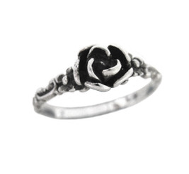 Sterling Silver Vintage Rose Ring