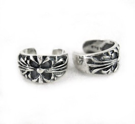 Sterling Silver Fleur de Lis Cuff Earring, One Piece